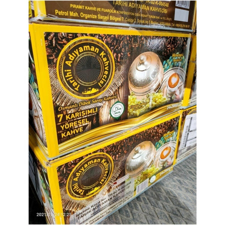 Historic Adiyaman Coffee House: 5 Packs of Adiyaman Dibek Coffee with Mastic Gum, 200 gr - MALLTURK