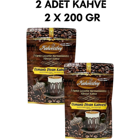 Kahvecibey Ottoman Divan Coffee 2 x 200 gr - MALLTURK