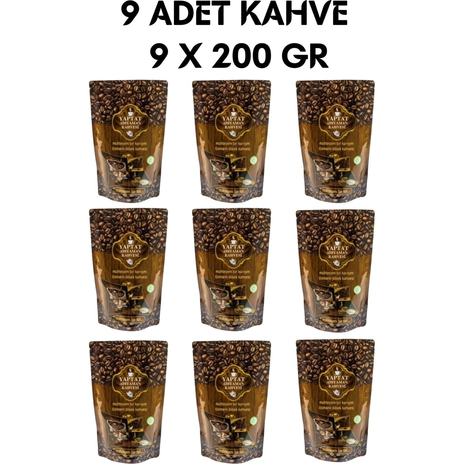 Yaptat Adiyaman Ottoman Dibek Coffee 200GR 9X200GR - MALLTURK