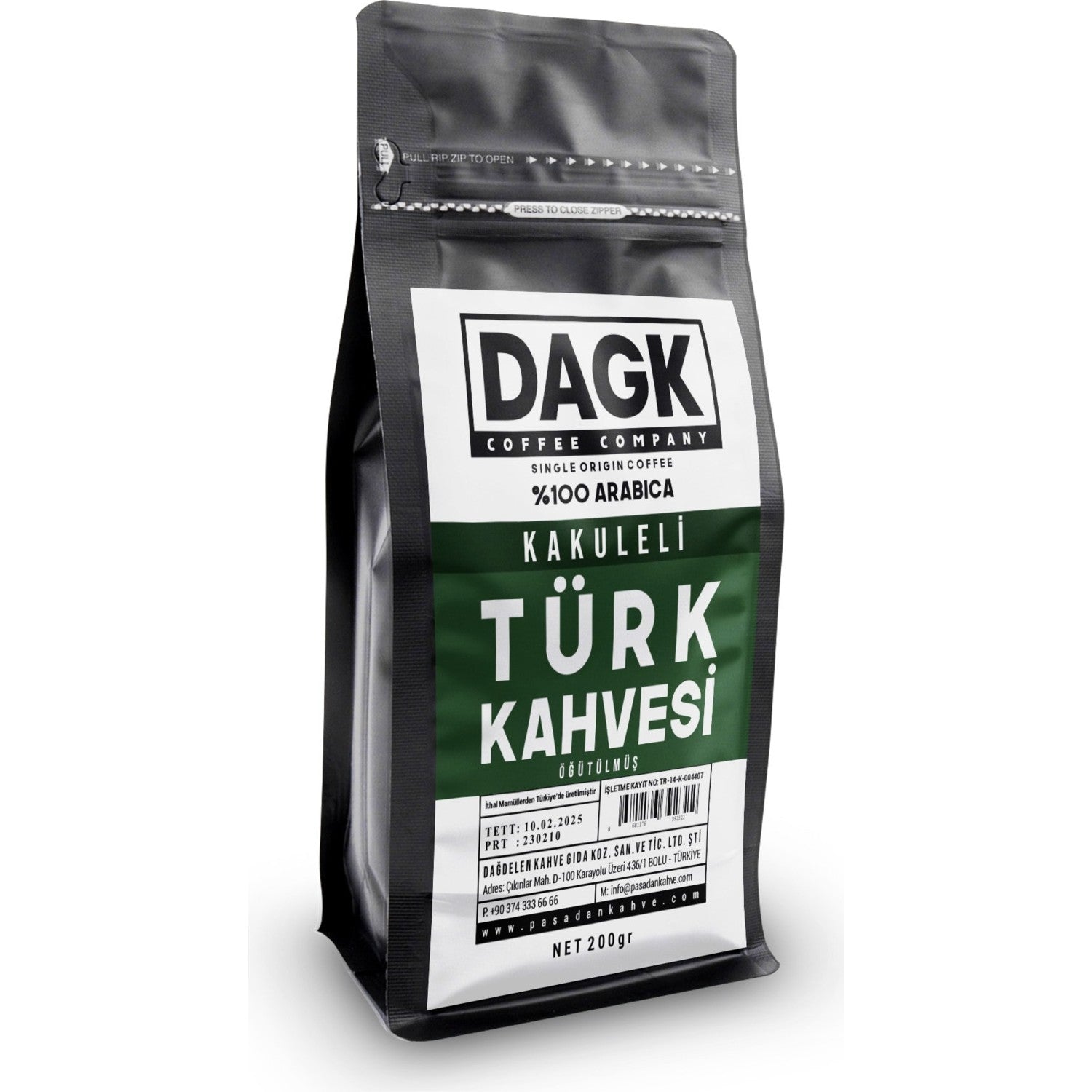 Dagk Cardamom-infused Turkish Coffee 200g Ground - MALLTURK