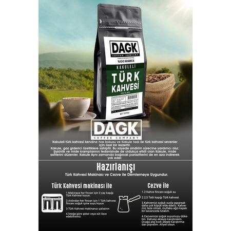 Dagk Cardamom-infused Turkish Coffee 200g Ground - MALLTURK