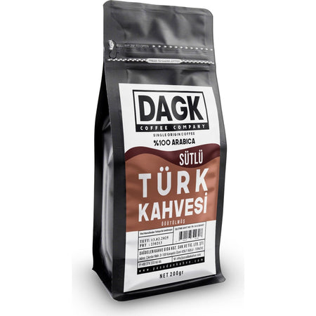 Dagk Milk Flavored Ground Turkish Coffee 200 gr - Made in Turkiye - MALLTURK