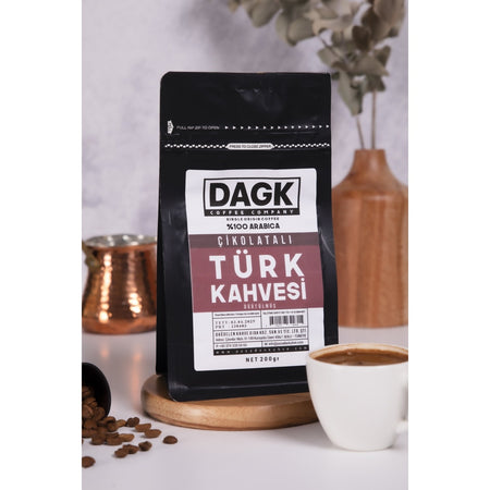 Dagk Turkish Coffee 200g – Chocolate Flavored, intense and Rich Sweet Taste - MALLTURK