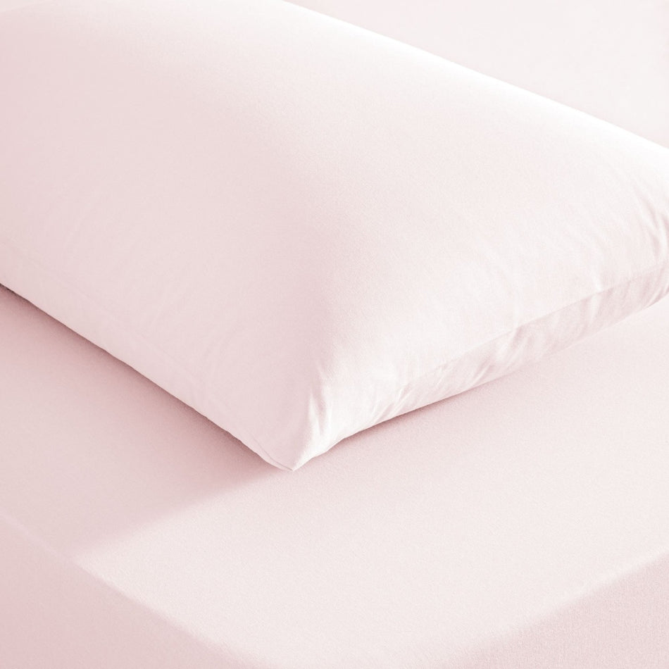 Tac color dreams ranforce Single Bed Sheet Set Powder Pink - MALLTURK