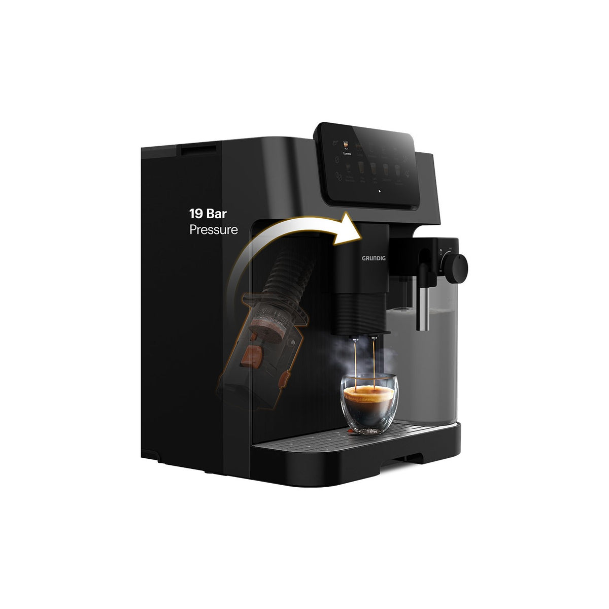 Grundig KVA 7230 Delisia Coffee Fully Automatic Espresso Machine, 1350 W - MALLTURK