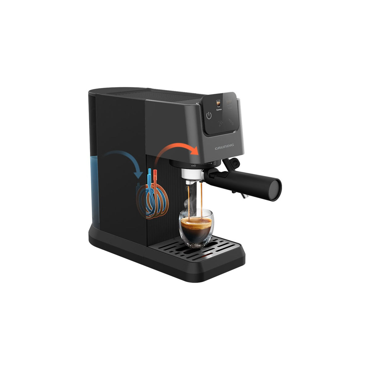 Grundig KSM 4330 Delisia Semi-Automatic Espresso Machine with Milk Frother - MALLTURK