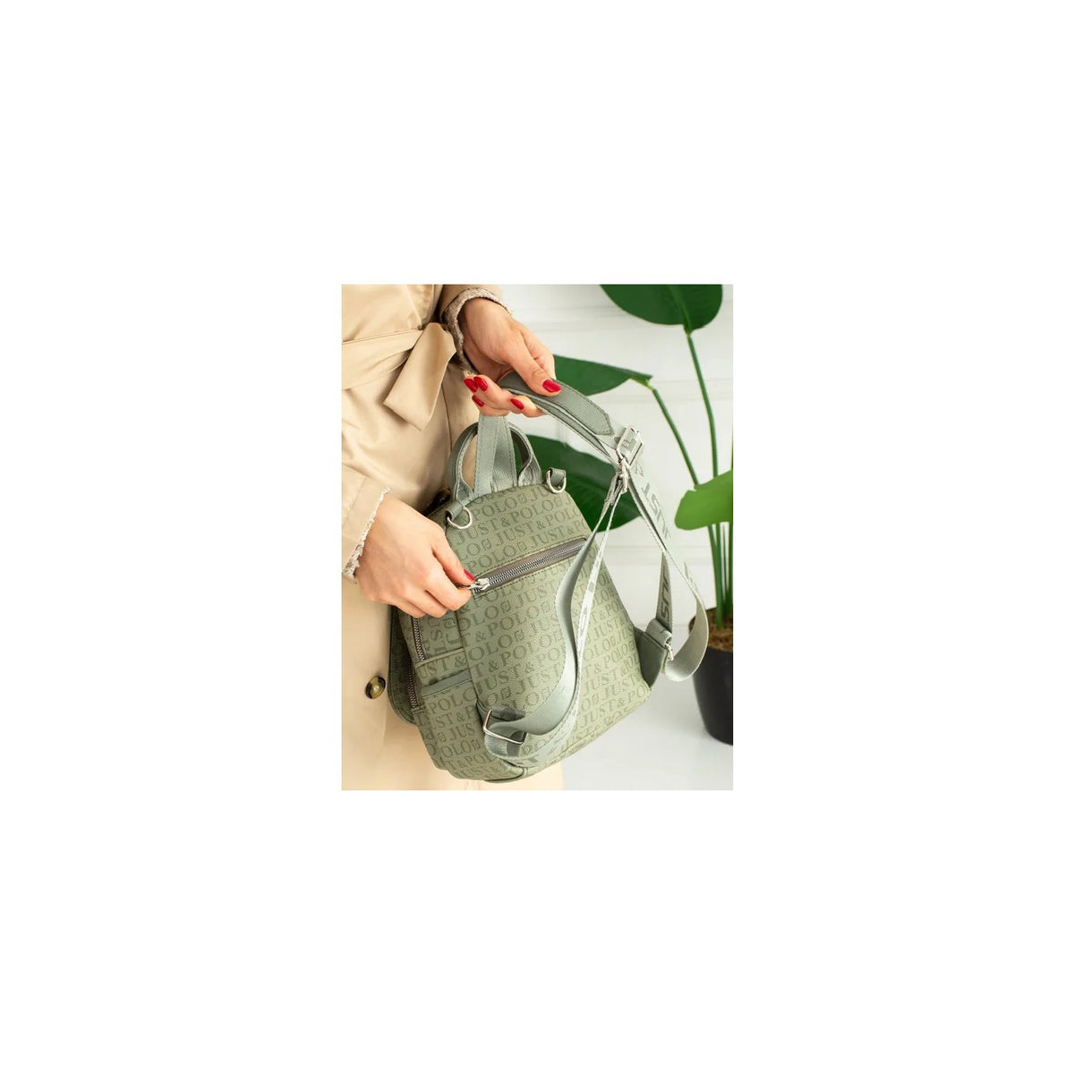 Just Polo Women's Shoulder Bag Green Women's Handbag - MALLTURK