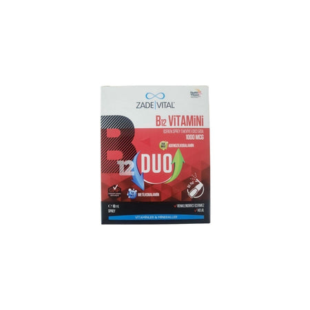 Zade Vital B12 Vitamin Duo 1000 Mcg Spray 10 ml with Dietary Supplement - MALLTURK