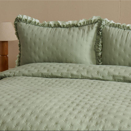 Karaca Home Viona Double Bedspread Set, Sage - MALLTURK