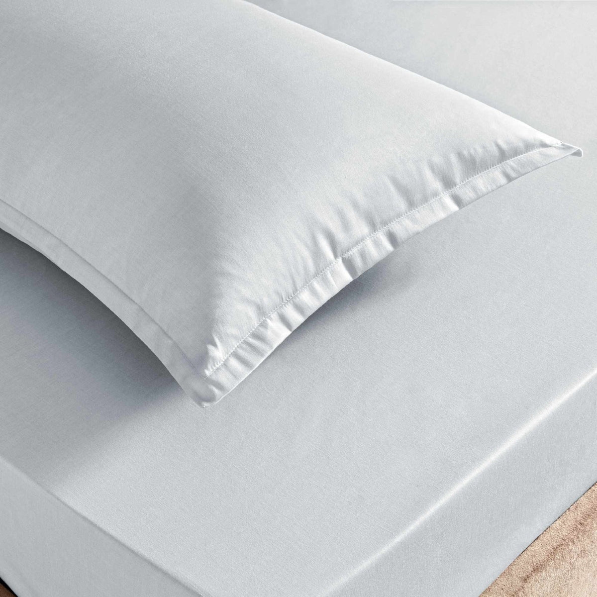 Tac color dreams saten Double Bed Sheet Set Gray - MALLTURK