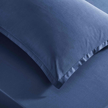 Tac color dreams saten Double Bed Sheet Set lacivert - MALLTURK