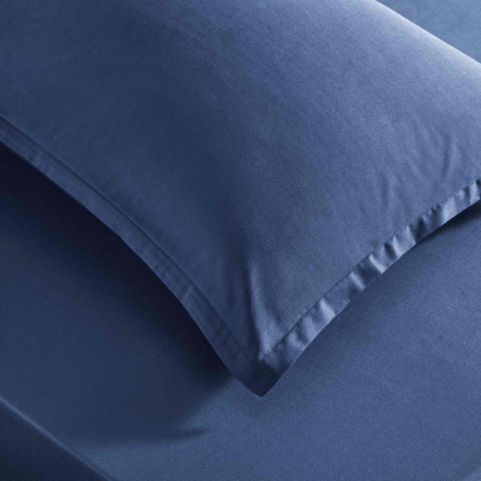 Tac color dreams saten Double Bed Sheet Set lacivert - MALLTURK
