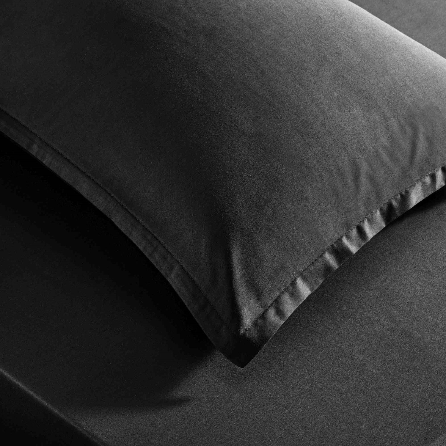 Tac color dreams saten Double Bed Sheet Set siyah - MALLTURK