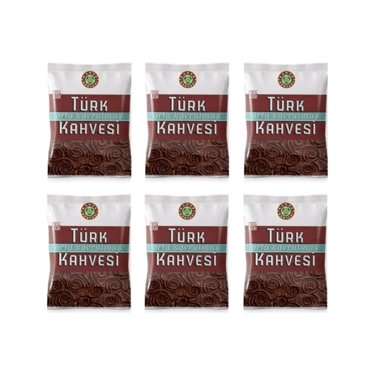 Coffee World Medium Roast Turkish Coffee 100 gr x 6 Packs Unique Flavor from Brazil - MALLTURK