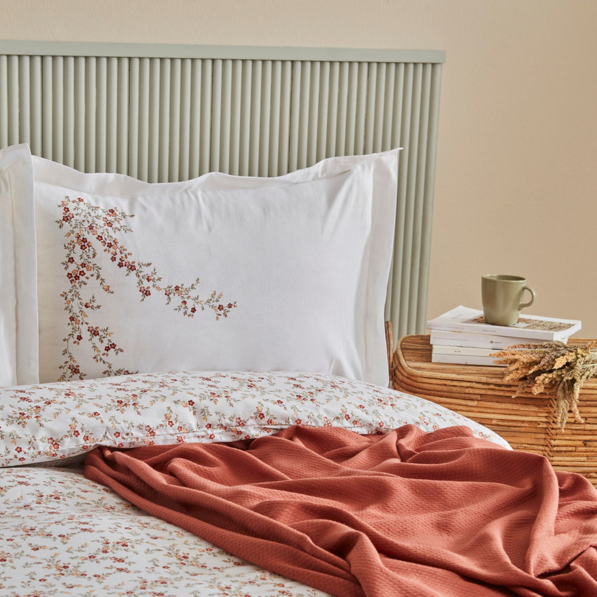Karaca Home Mizu %100 Cotton Double With Pique Bedspread Duvet Cover Set - MALLTURK