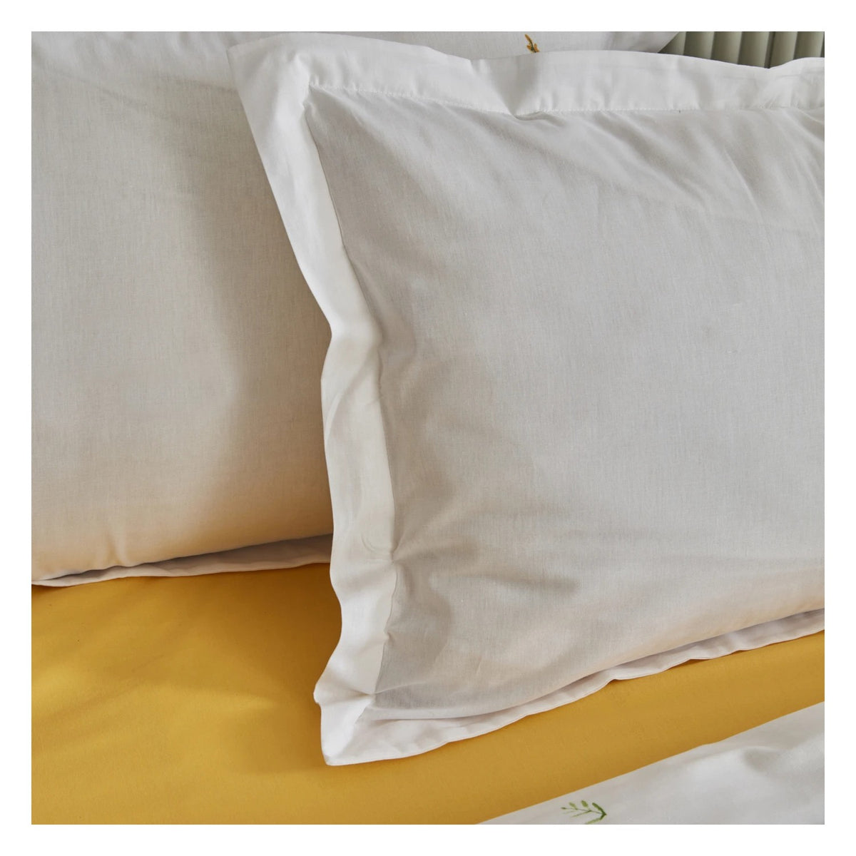 Karaca Home Herbal %100 Cotton Double Duvet Cover and Pique Set White - MALLTURK