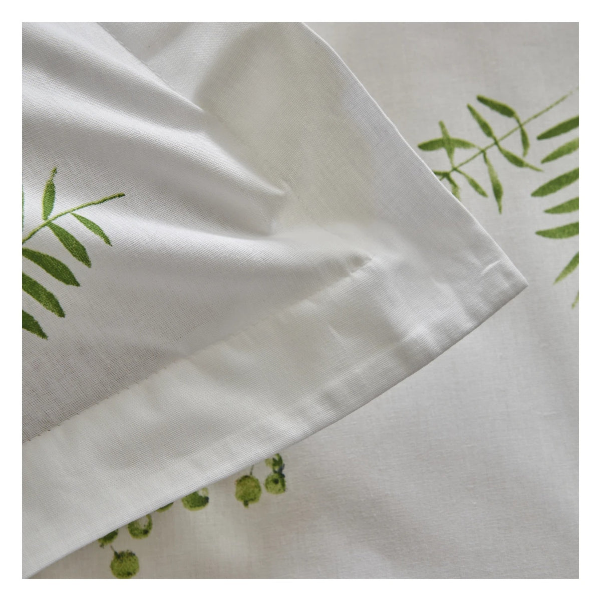 Karaca Home Herbal %100 Cotton Double Duvet Cover and Pique Set White - MALLTURK