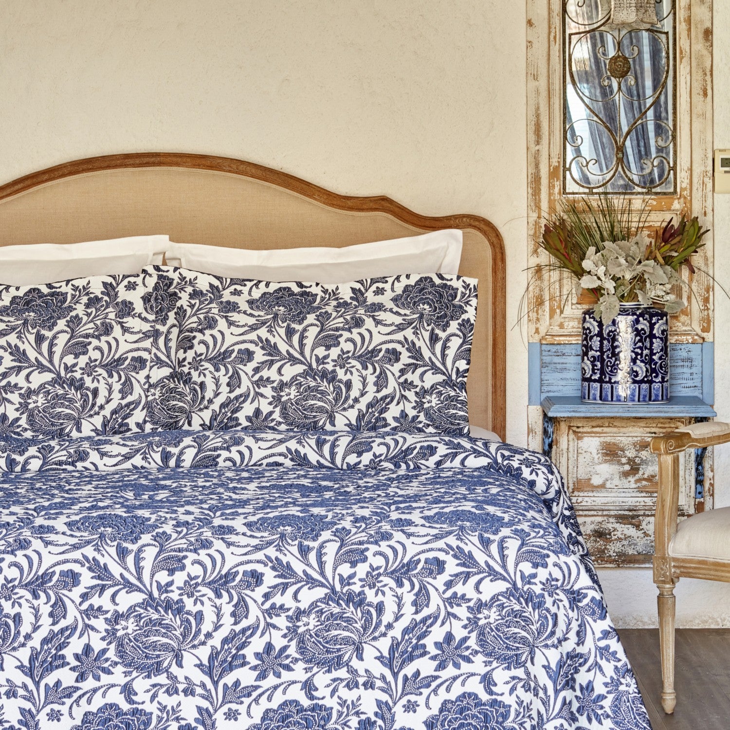 Karaca Home Selene Double Bedspread Blue - MALLTURK