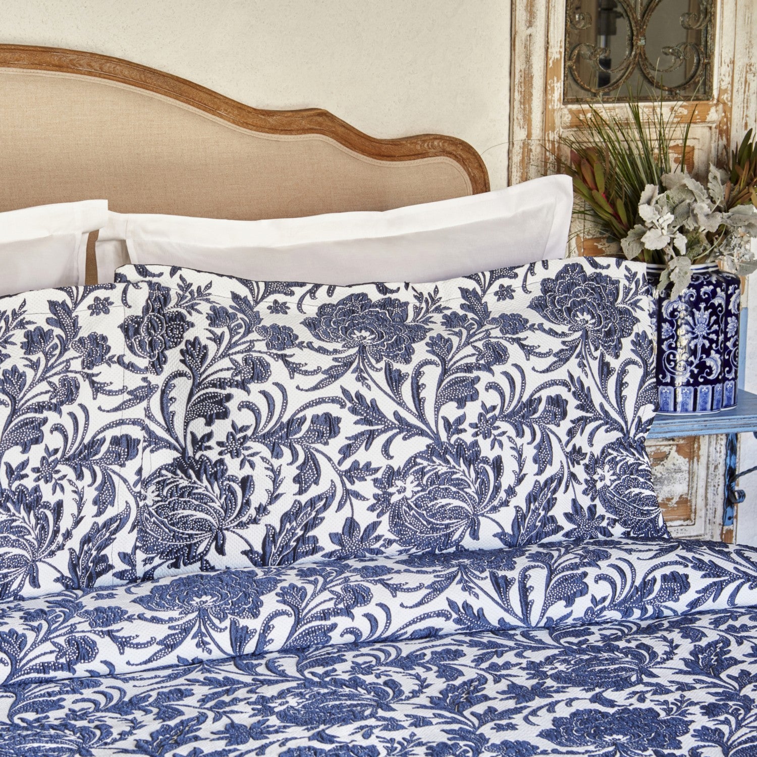 Karaca Home Selene Double Bedspread Blue - MALLTURK
