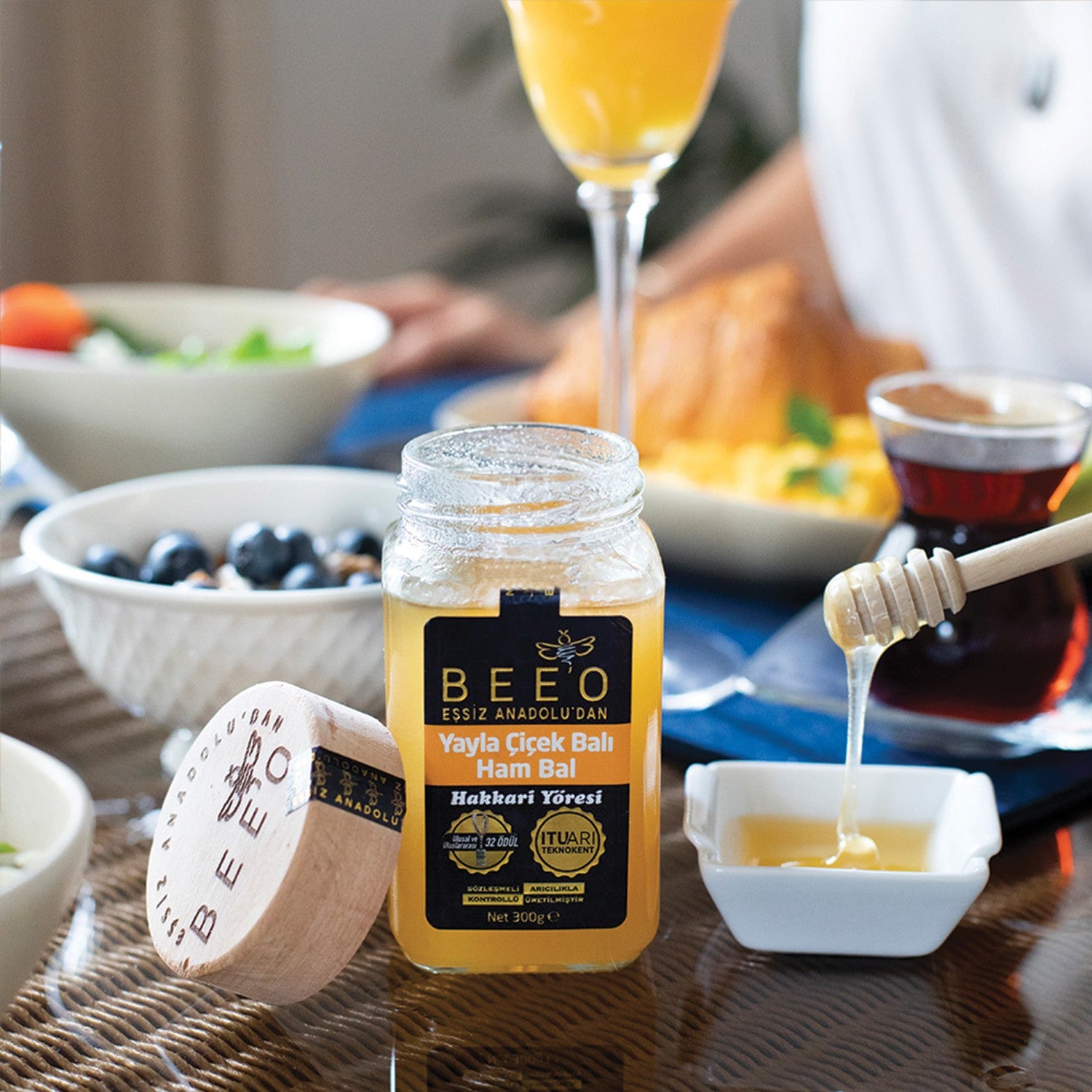 BEE'O Hakkari Region Wildflower Honey 300 g Natural Polifenol Kaynagi and Pure Lezzet