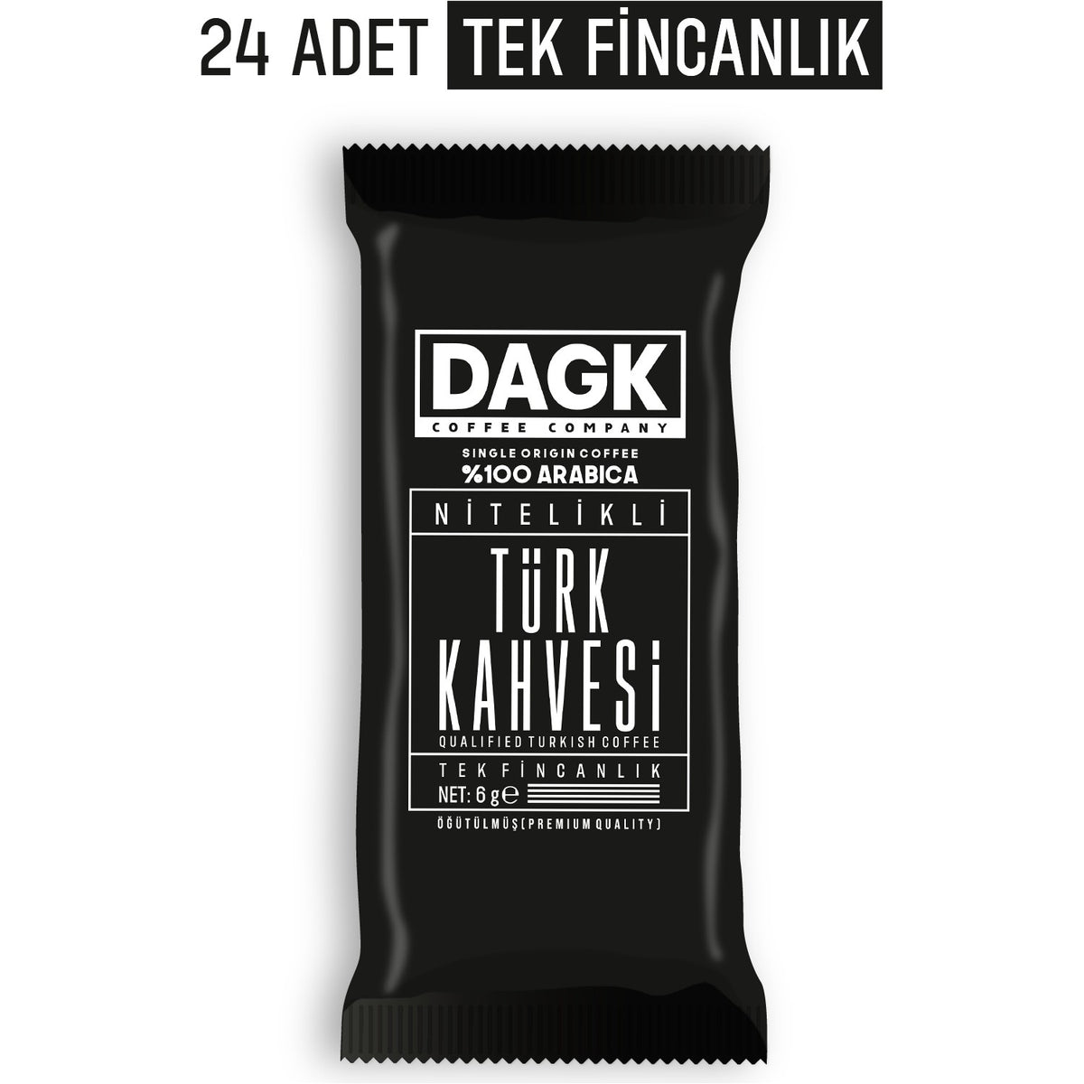 Dagk Turkish Coffee, High Quality, Single Serving, 6g x 24 Packs - MALLTURK
