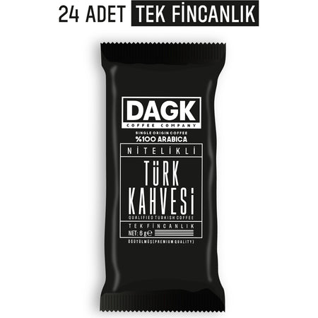 Dagk Turkish Coffee, High Quality, Single Serving, 6g x 24 Packs - MALLTURK