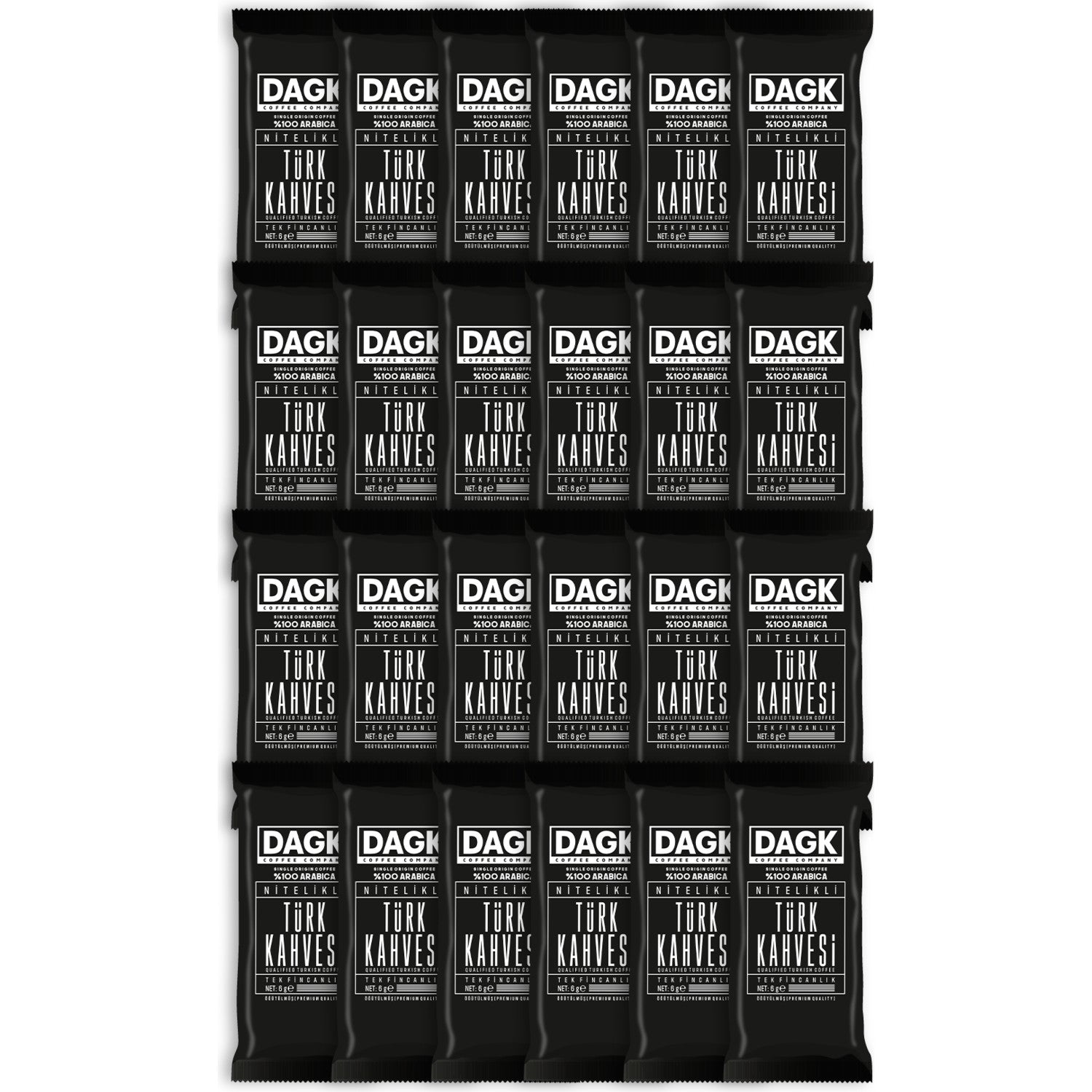 Dagk Turkish Coffee, High Quality, Single Serving, 6g x 24 Packs - MALLTURK