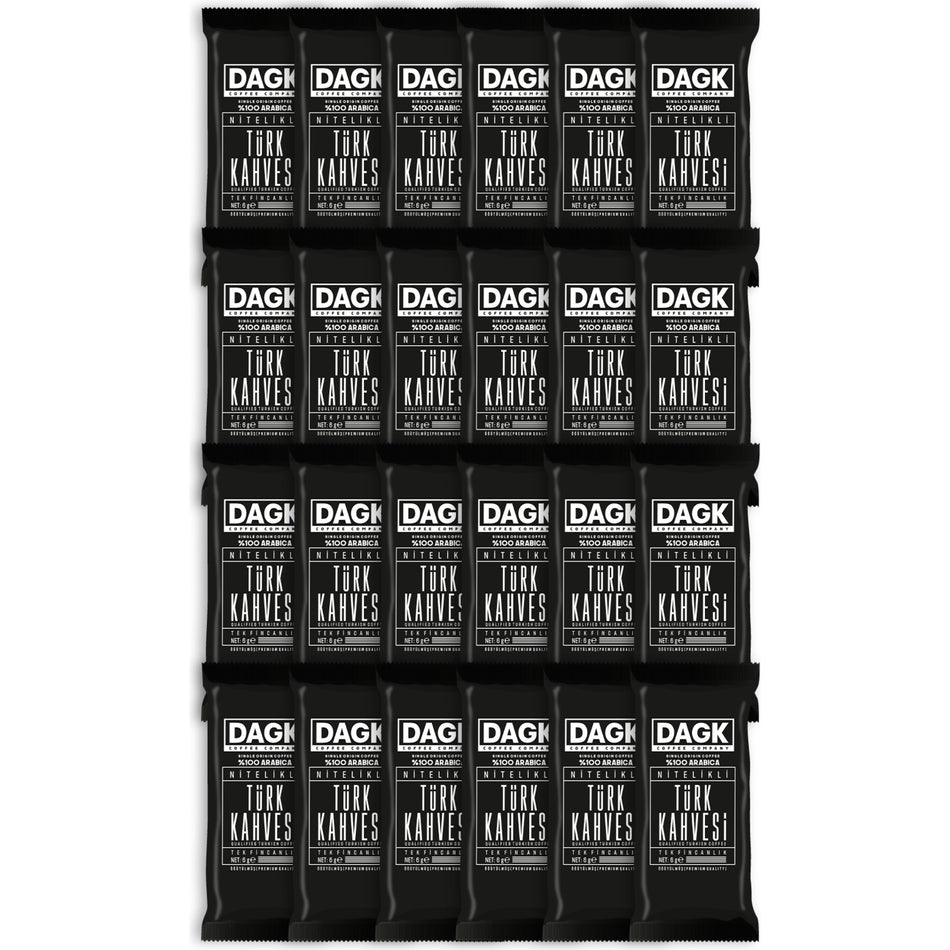 Dagk Turkish Coffee, High Quality, Single Serving, 6g x 24 Packs - MALLTURK