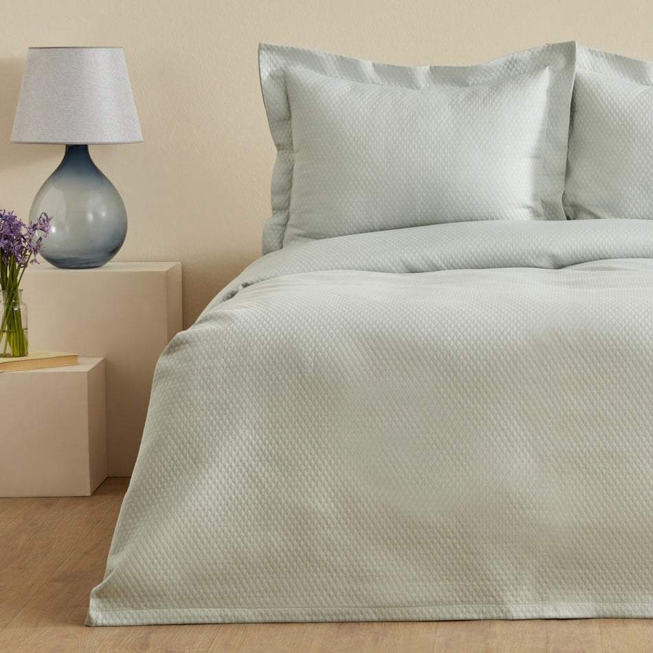 Karaca Home Renessa 100% Cotton Double Bedspread, Sage - MALLTURK