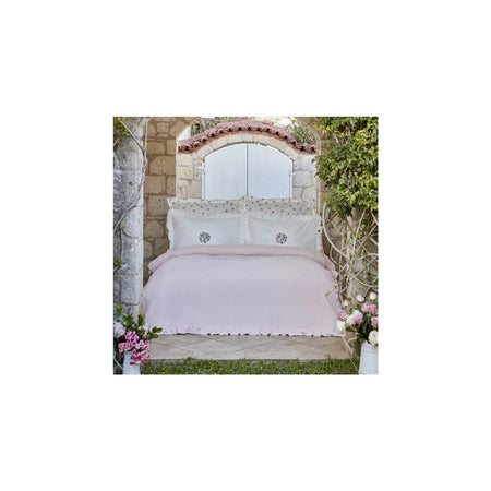 Karaca Home Fayette Double Embroidered Nish Set Powder Pink - MALLTURK