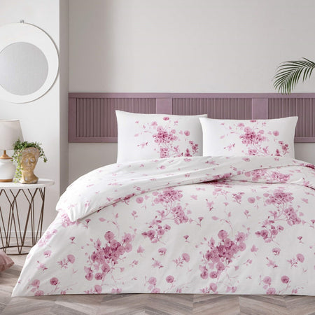 Tac Marian Ranforce Single Duvet Cover Set Pink - MALLTURK