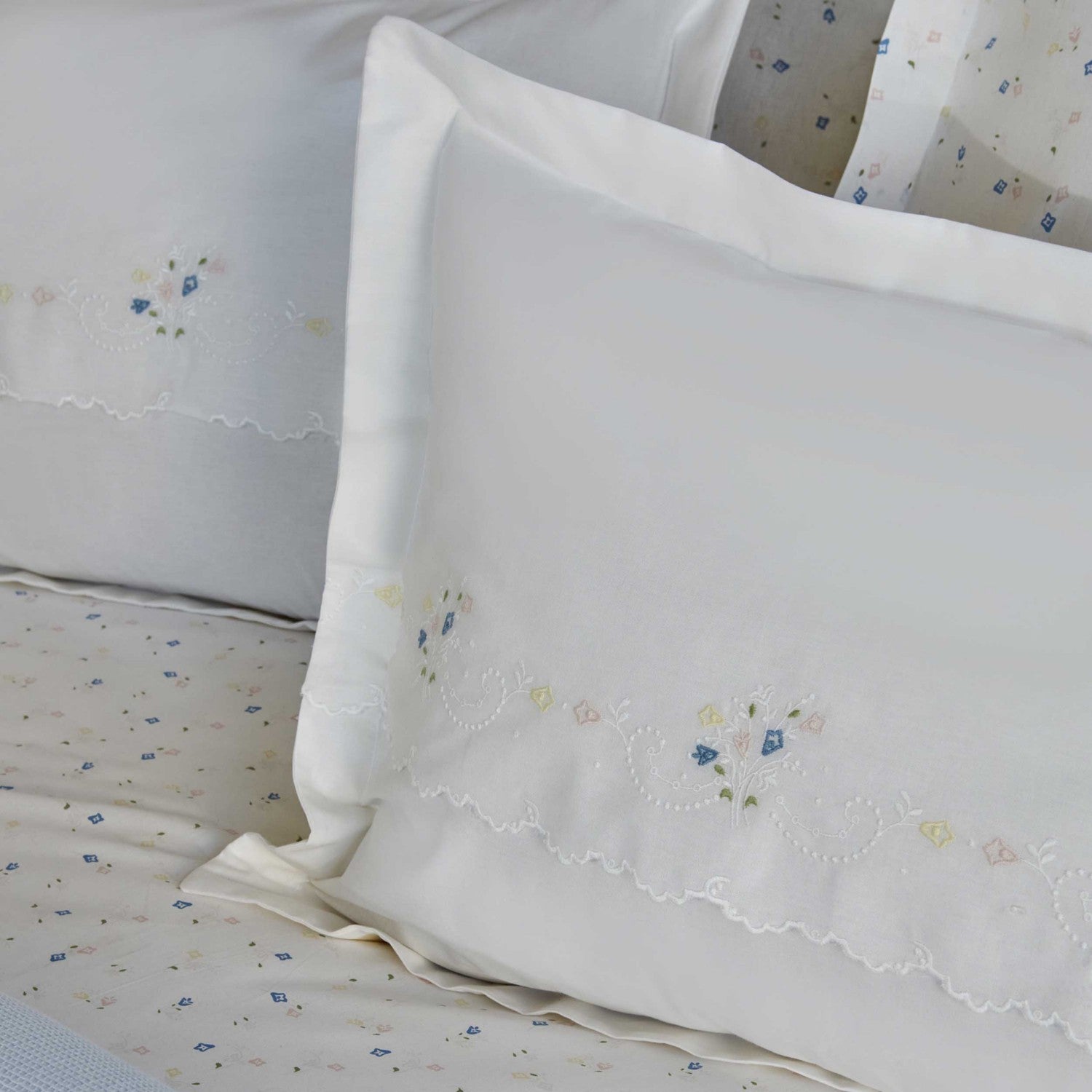 Karaca Home Roanne Double Embroidered Quilted Bedspread Set, Blue - MALLTURK