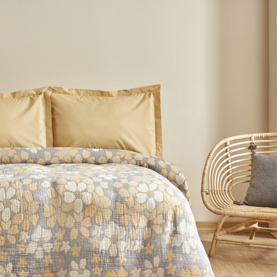 Karaca Home Nelly Muslin Double Bedspread Set Green - MALLTURK