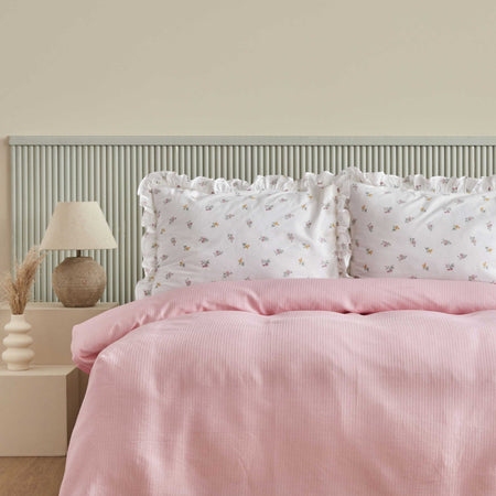 Karaca Home Lidya Cotton Single Pike Set Powder Pink - MALLTURK