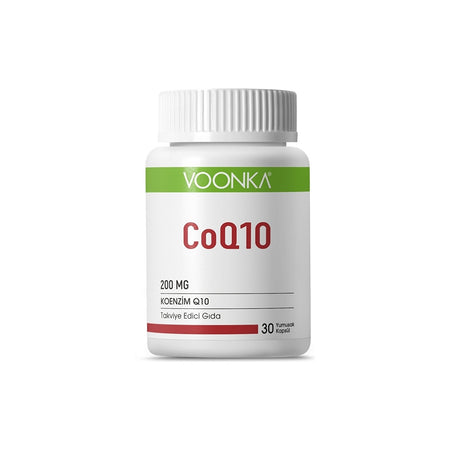 Voonka 30 Capsules COQ10 200 mg E Vitamin with Added Coenzyme Q10 - MALLTURK