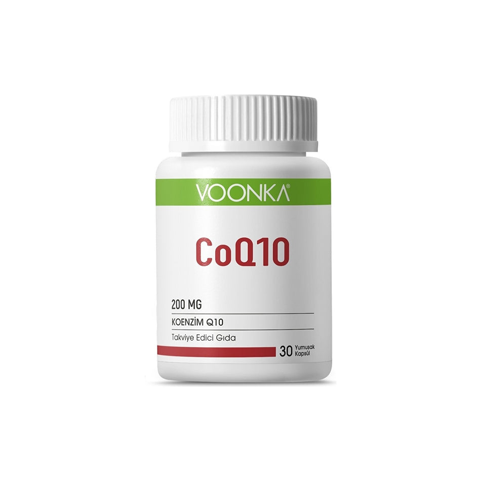 Voonka 30 Capsules COQ10 200 mg E Vitamin with Added Coenzyme Q10 - MALLTURK
