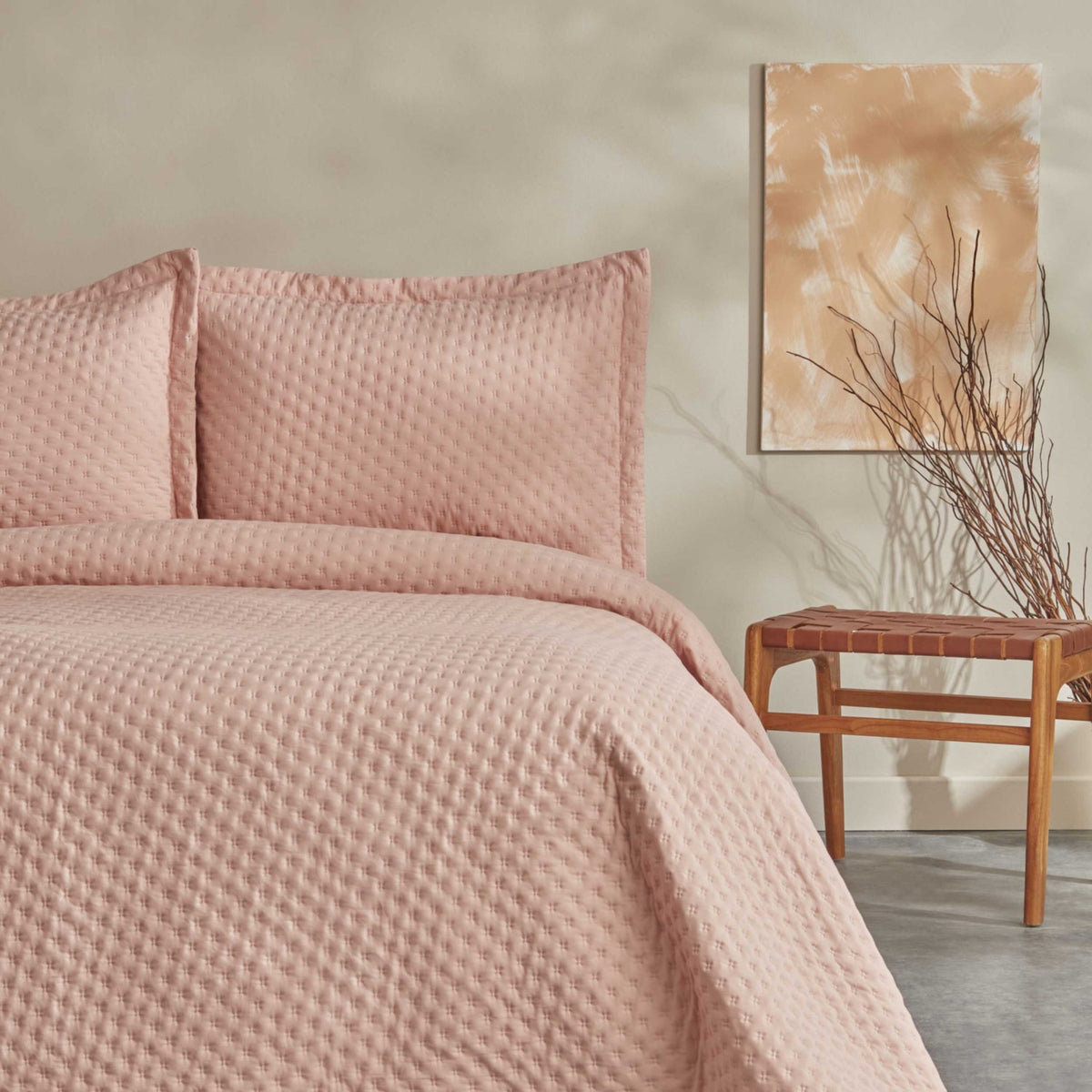 Karaca Home Breeze Soft Double Bedspread Set Salmon - MALLTURK