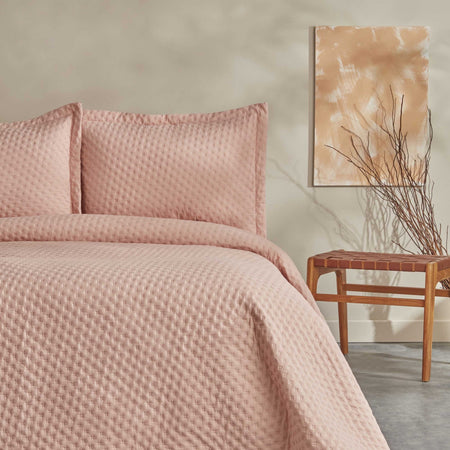 Karaca Home Breeze Soft Double Bedspread Set Salmon - MALLTURK