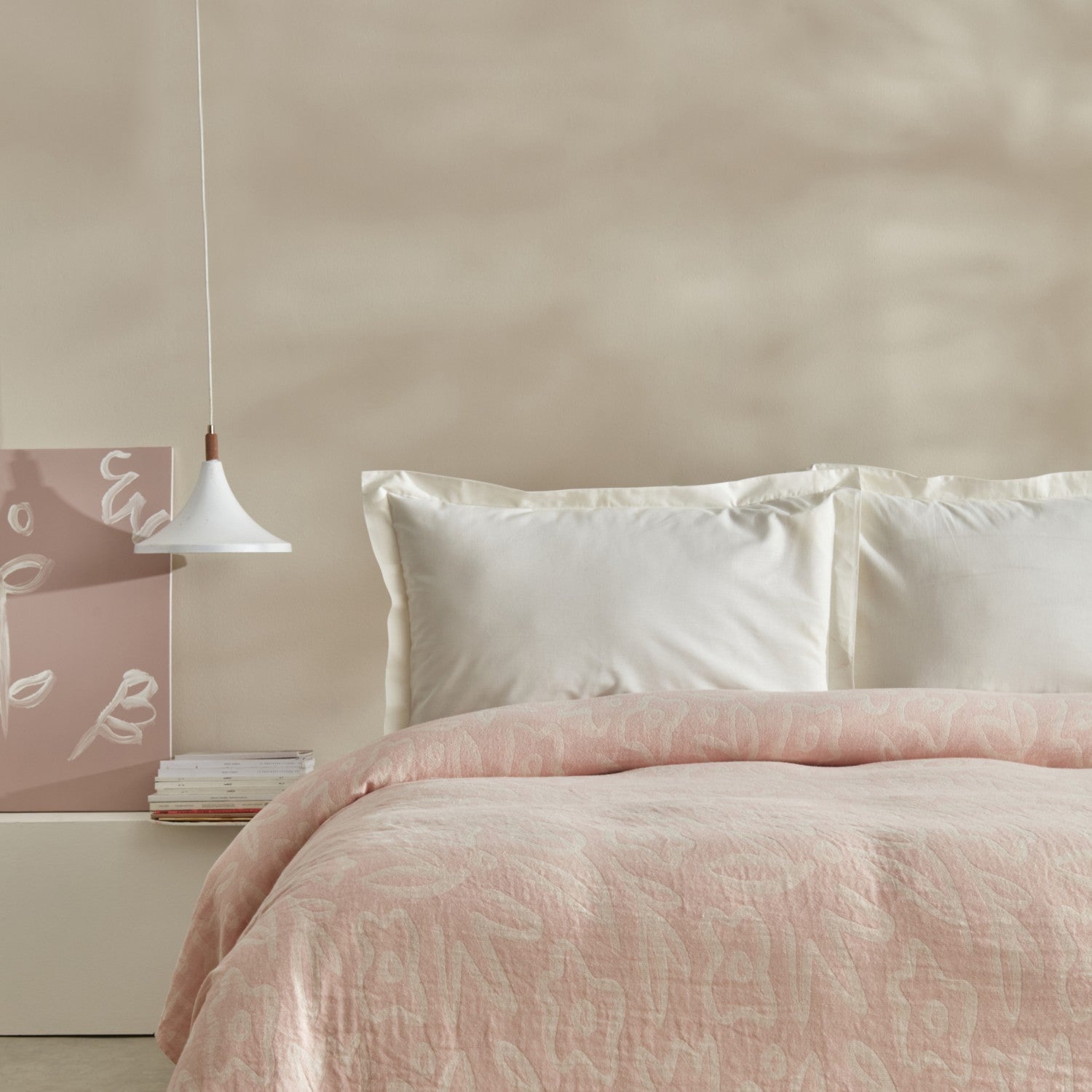 Karaca Home Bouquet Double Muslin Quilted Blanket, Baby Pink - MALLTURK