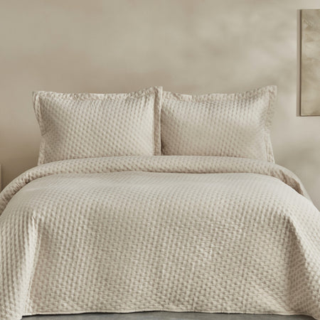 Karaca Home Breeze Soft Double Bedspread Set, Ecru - MALLTURK