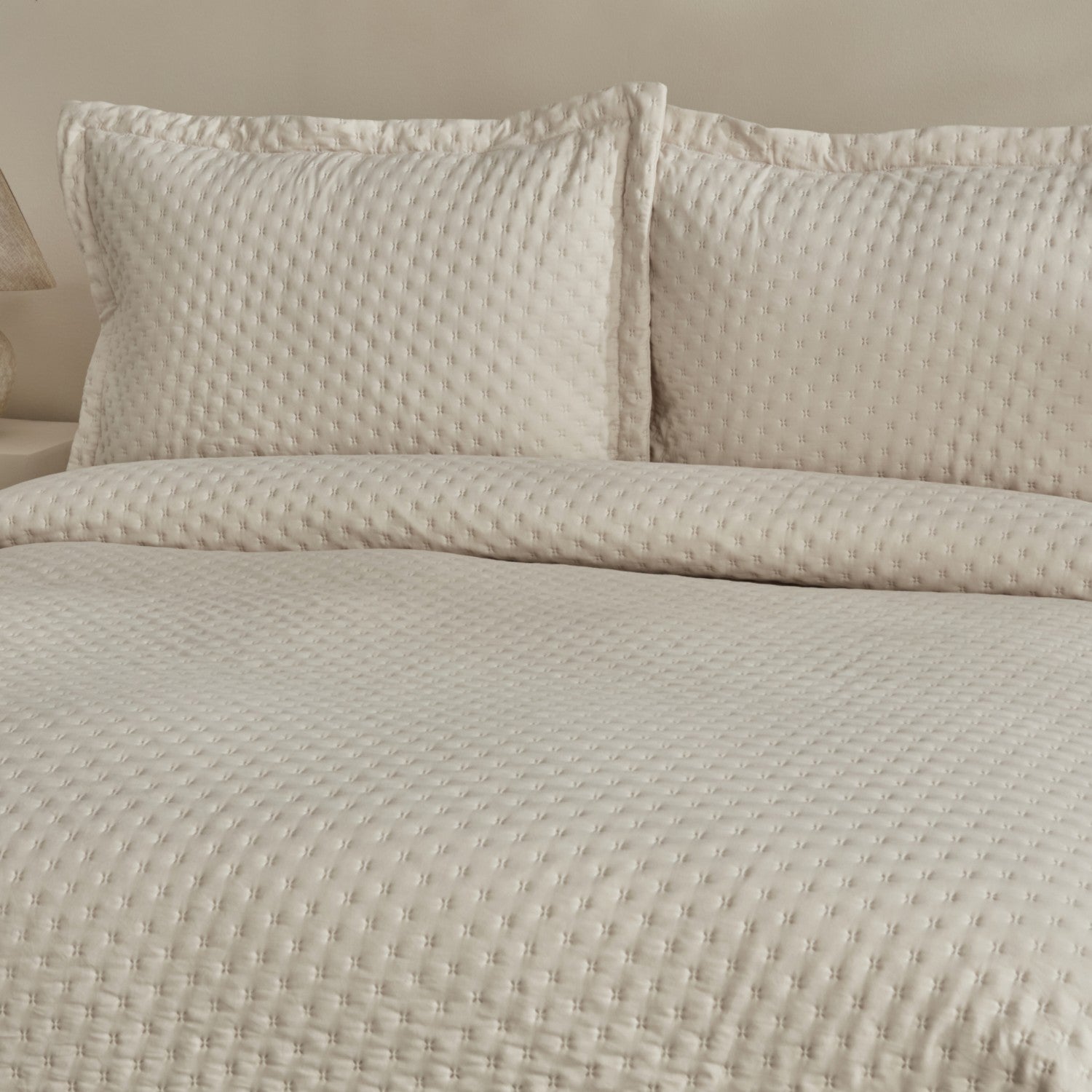 Karaca Home Breeze Soft Double Bedspread Set, Ecru - MALLTURK