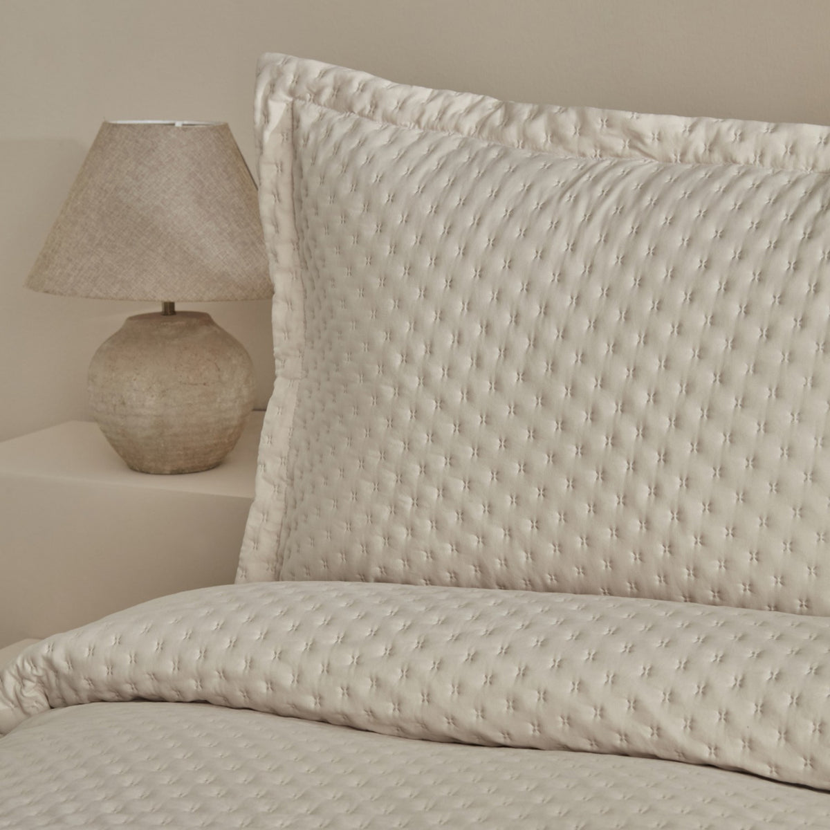 Karaca Home Breeze Soft Double Bedspread Set, Ecru - MALLTURK