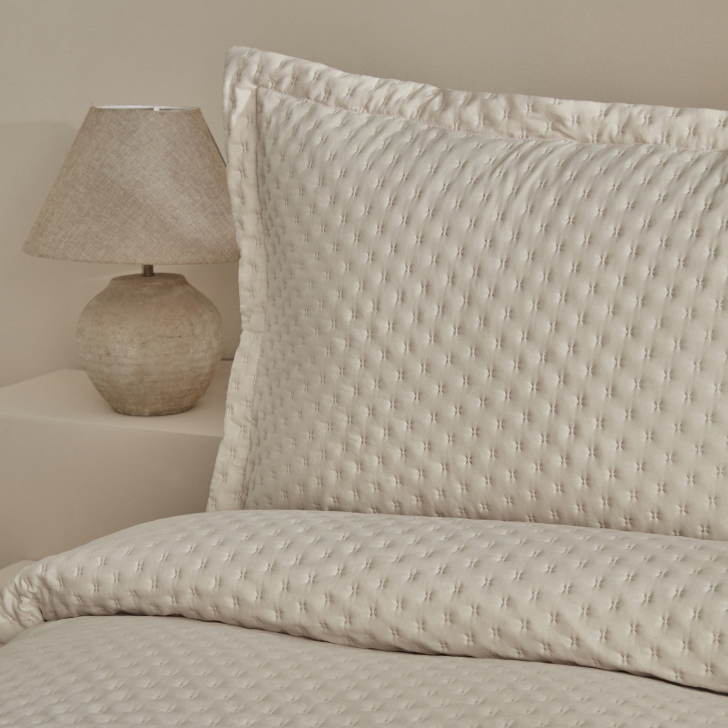 Karaca Home Breeze Soft Double Bedspread Set, Ecru - MALLTURK