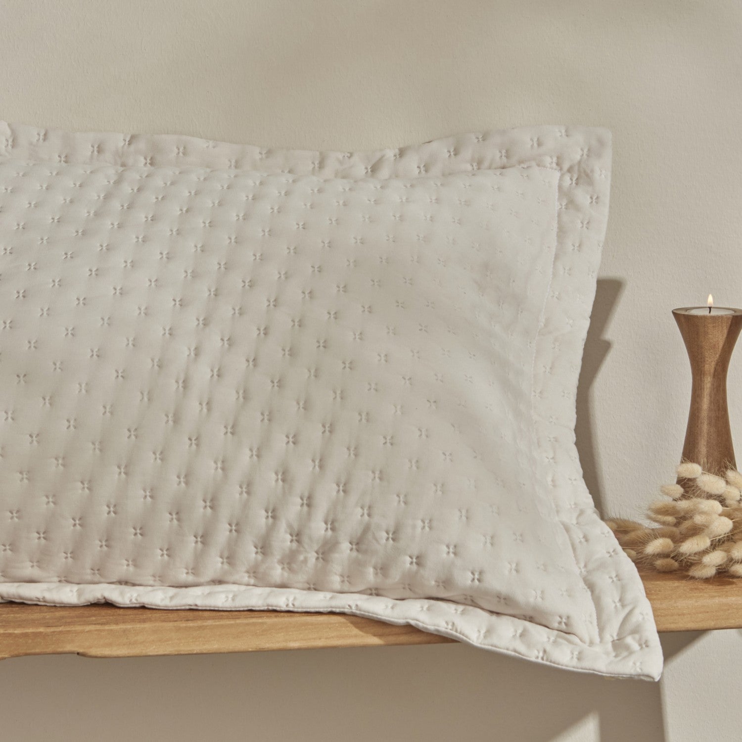 Karaca Home Breeze Soft Double Bedspread Set, Ecru - MALLTURK