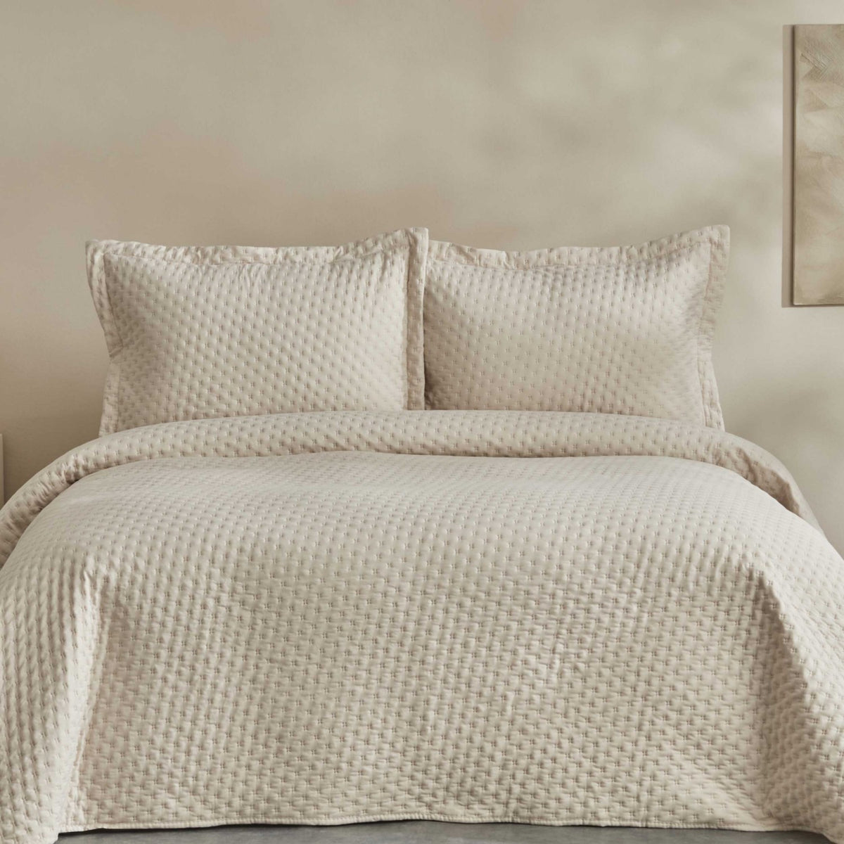 Karaca Home Breeze Soft Single Bedspread, Ecru - MALLTURK