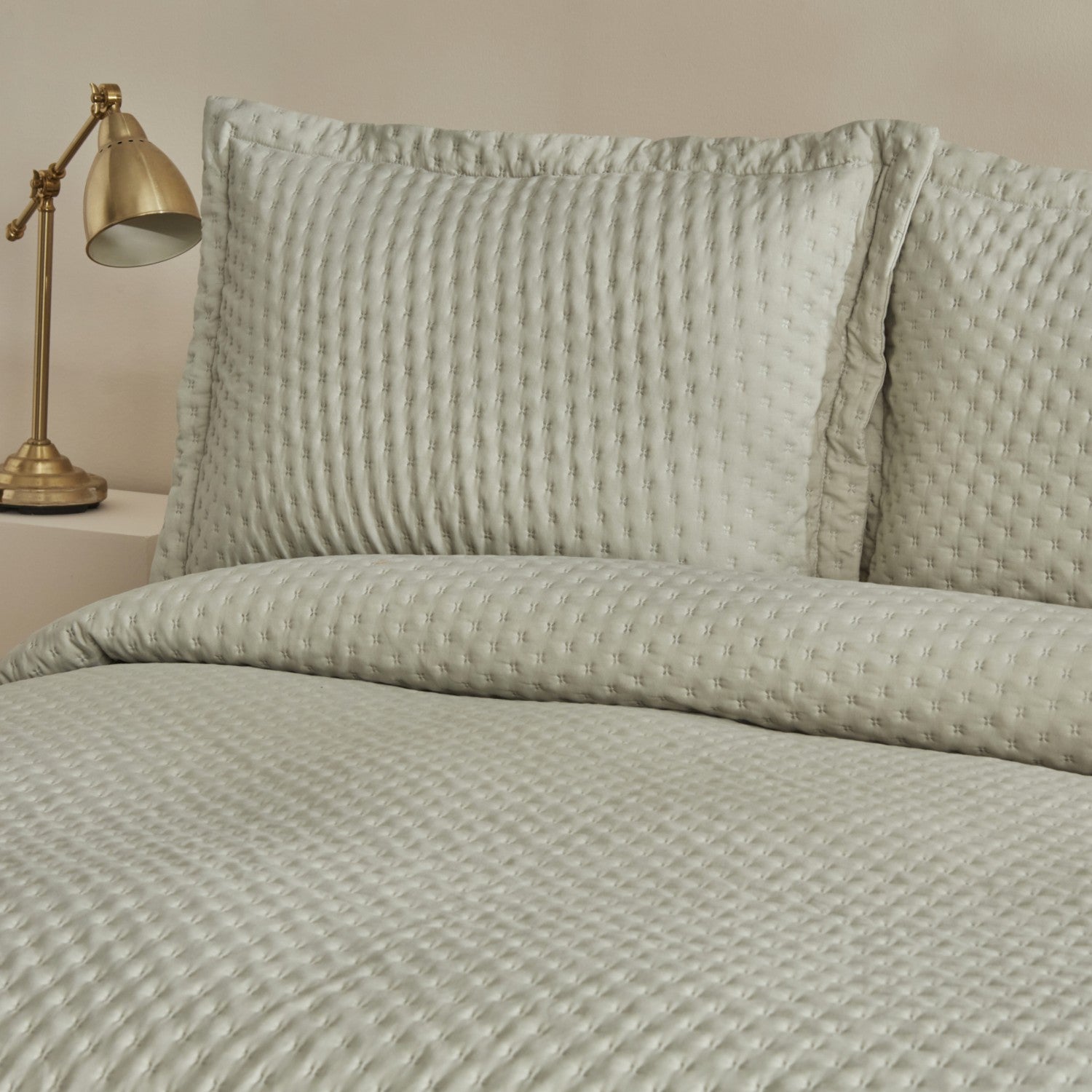 Karaca Home Breeze Soft Double Bedspread Set, Sage - MALLTURK