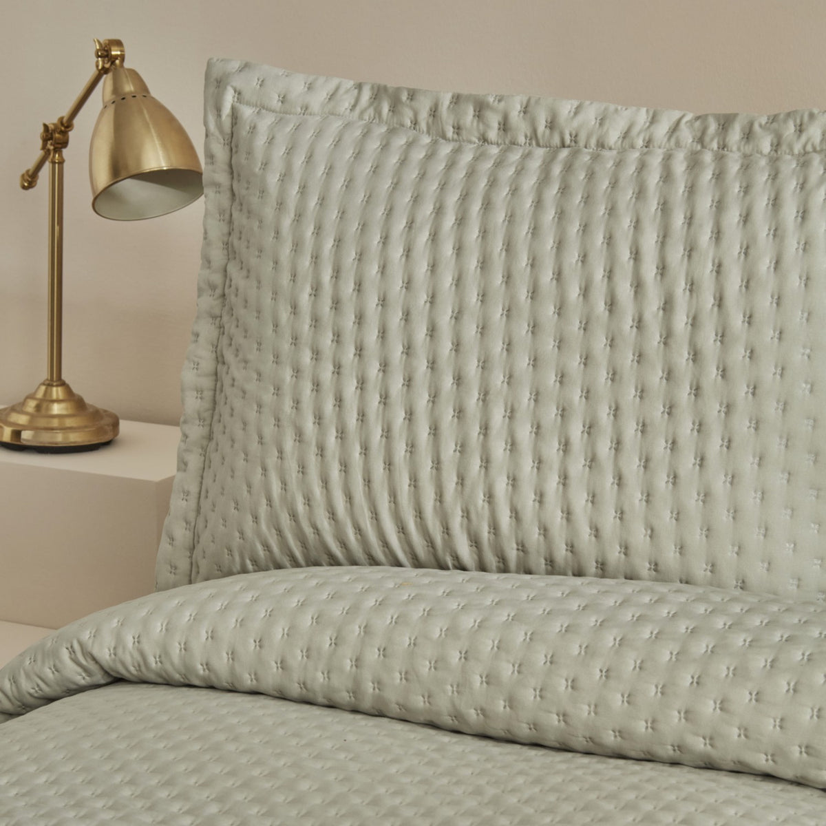Karaca Home Breeze Soft Double Bedspread Set, Sage - MALLTURK