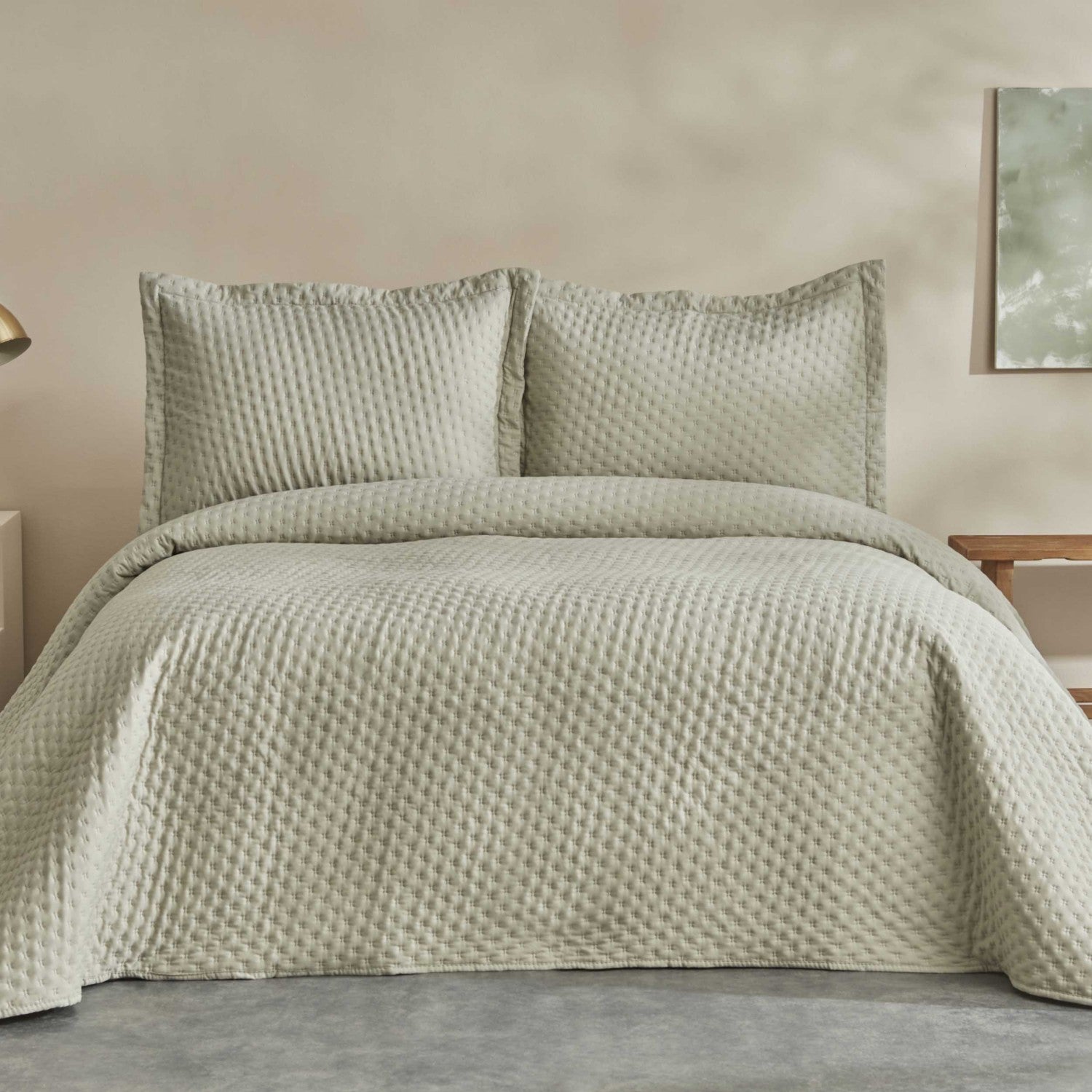 Karaca Home Breeze Soft Single Bedspread, Sage - MALLTURK