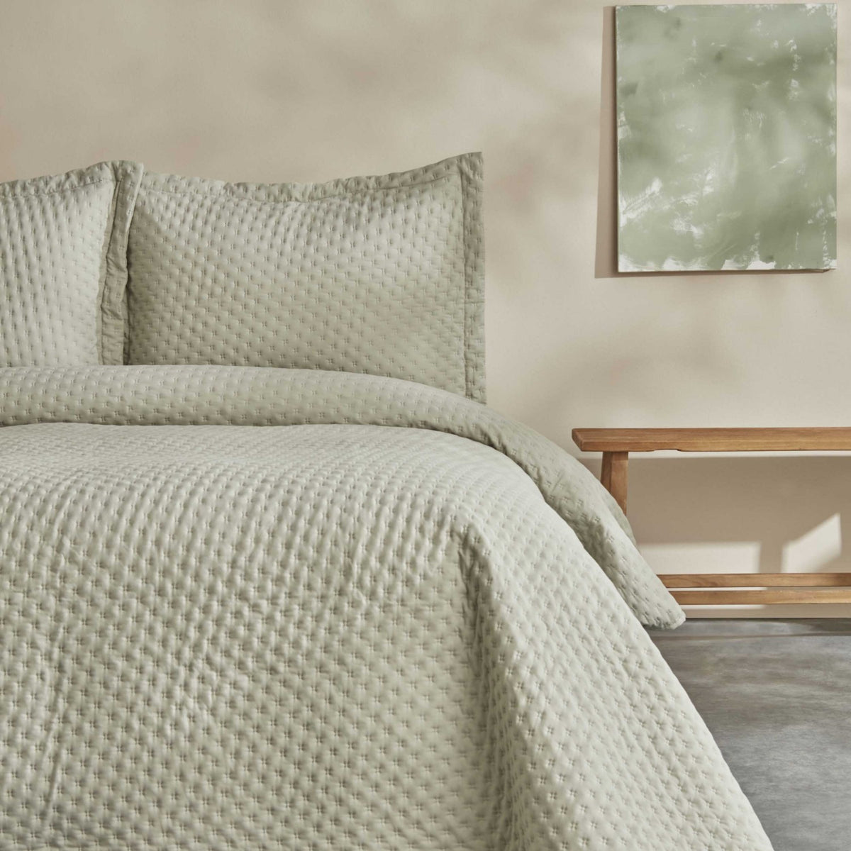 Karaca Home Breeze Soft Single Bedspread, Sage - MALLTURK