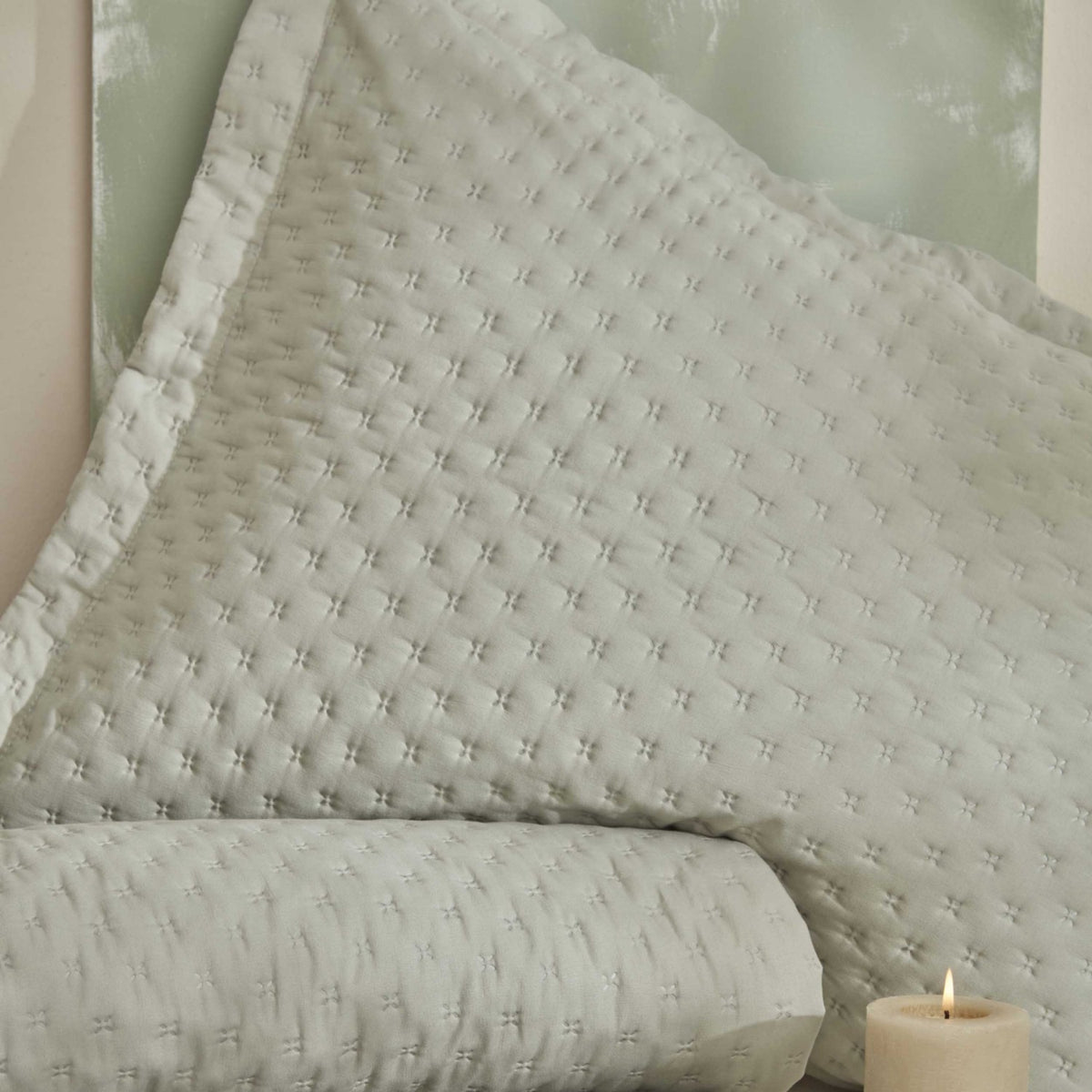 Karaca Home Breeze Soft Single Bedspread, Sage - MALLTURK